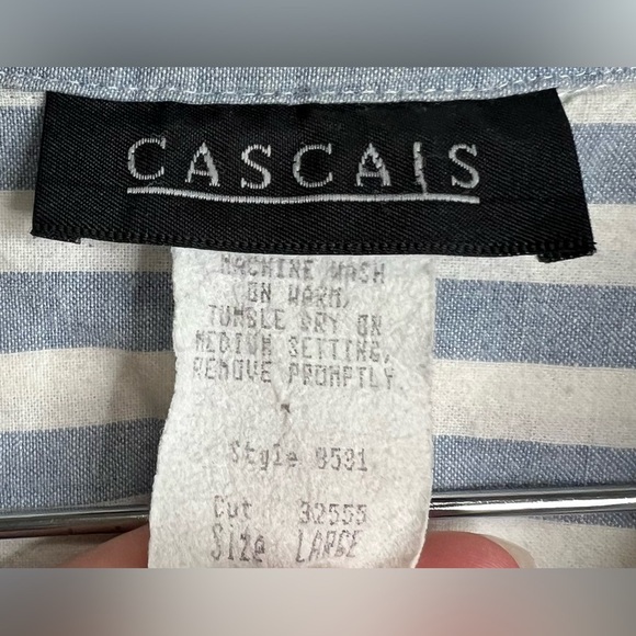 Cascais Women’s Button Down Striped Blouse Vintage - Picture 3 of 5